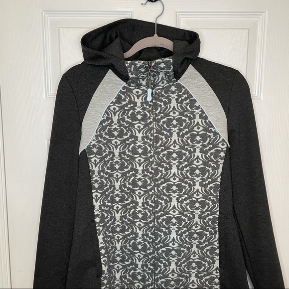 ANTHROPOLOGIE Pure + Good Tara Zip Up Grey Hooded Sweater small - Picture 4 of 7